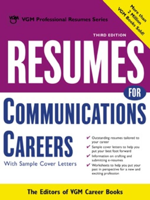 Title details for Resumes for Communications Careers by Editors of VGM Career Books - Wait list